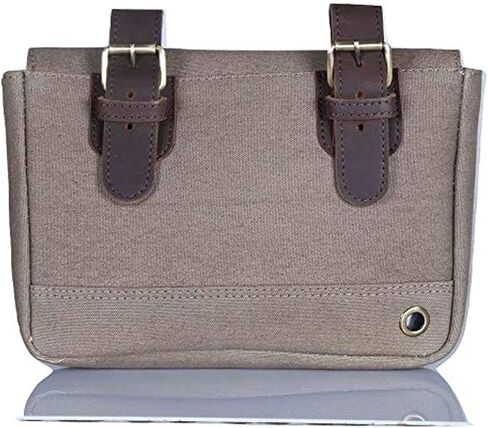 Canvas Leather Bike Handlebar Bag Vintage Bicycle Bag Seat Bag Cycling Bag Panniers Lunch Box Waterproof Mountain Bike Front Bag Multifunctional Road Bike Basket Bicycle Bag Professional Cycling Acces in Kuwait