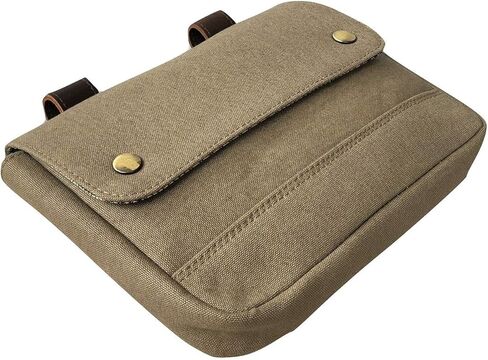 Canvas Leather Bike Handlebar Bag Vintage Bicycle Bag Seat Bag Cycling Bag Panniers Lunch Box Waterproof Mountain Bike Front Bag Multifunctional Road Bike Basket Bicycle Bag Professional Cycling Acces in Kuwait