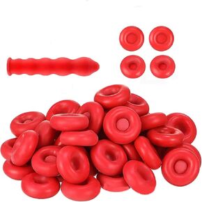 Caulk Tube Sealer Caps Caulk Saver Caps Caulking Tube Sealing Caps Caulk Finishing Tool Caulk Saver Cover Latex Seal Covers for Sealing and Preserving, Red (30 Pcs)