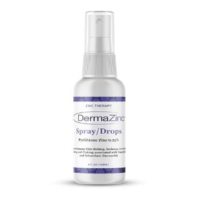 DermaZinc Therapy Spray/Drops, Zinc Spray for Skin, Drops, Skin Disorder Relief Spray and Drops for Psoriasis, Dermatitis, Eczema, and Other Skin Condition Symptoms, 4oz