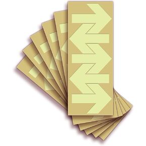 iSYFIX Glow in the Dark Arrow Stickers - 30 Pack, 4x3 Inch - Premium Self-Adhesive Photoluminescent Vinyl, Safety Sticker, Perfect to mark Stairs, Exits, Steps, Garages, Home, Office, Switches & Walls