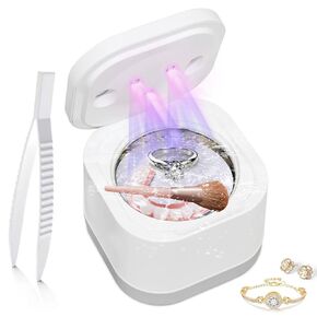 Professional Ultrasonic Cleaner Machine for All Dental Aligner, Dentures,Braces, Whitening Trays,Retainer,Jewelry, Toothbrush Head,Diamond ring, Ultrasonic U-V Cleaner,45kHz/250ML