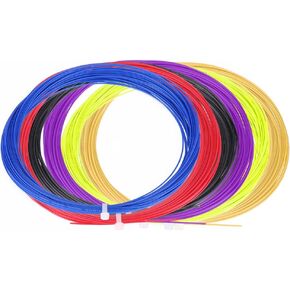 Tbest 2pcs BBadminton Strings,10m Nylon High Flexibility Badminton Racket Racquet String Line Red, Blue, Black, Fluorescent Green, Purple, Yellow Gym Sport Training Accessory