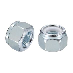 uxcell 100Pcs 3/8"-24 Nylon Insert Hex Lock Nuts, Carbon Steel Self-Locking Nylon Insert Stop Nut for Industrial Construction Fasteners, White&White