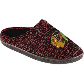 FOCO Mens NHL Team Logo Poly Knit Cup Sole Slippers
