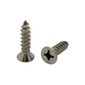 Fifty (50) #14 x 1" Flat Head 304 Stainless Phillips Head Wood Screws (BCP91)
