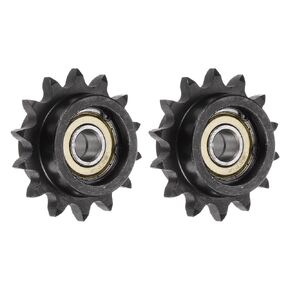 uxcell 2pcs ANSI #40 / DIN(ISO)08A Roller Chain Idler Sprocket 12mm Bore, 1/2" Pitch, Hardened 14 Tooth Tensioner Sprocket, Insert Single Bearing (B Type)