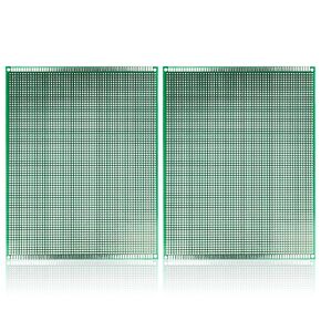 Eagles 2PCS 15x20 cm Double Sided PCB Board,Tinned Prototype Diy Universal FR4 Printed Circuit PCB Board Protoboard pcb kit Electronic Board compatible with Arduino Kits
