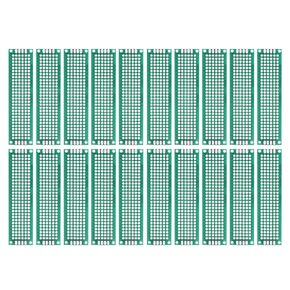 MECCANIXITY PCB Board Single Sided Printed Circuit Prototyping Boards Plated Through Holes for DIY Soldering Electronic Projects, 20mmx80mm, Pack of 20