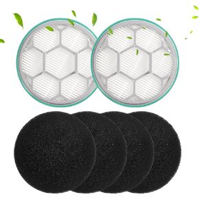 Hepa Sponge Filter Replacement Accessories Compatible with Neabot/Neakasa P1 Pro Pet Grooming Kit & Vacuum,9.5cm Diameter Circle(2 Hepa Filters+4 Sponges)