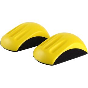 YXQ Hand Sanding Blocks, 5 Inch Hook Loop Sanding Block Foam Hand Sander Backing Pads for 5 Inch Hook and Loop Sanding Discs Sandpapers, 2-Pack