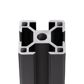 TEN-HIGH 3030 Aluminum Extrusion Profile 78.74inch / 2000mm Black Anodized Linear Rail European Standard for 3D Printer and CNC DIY (Quantity: 4pcs, Thickness: 1.8mm)
