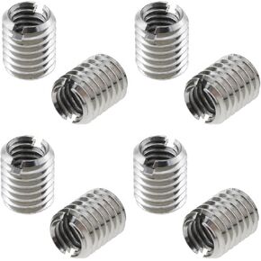8PCS Thread Repair Tool Thread Adaptor Silver Reducer Female Sleeve Conversion Nut Suitable for M8(8mm) Male to M6(6mm) Female in Saudi Arabia