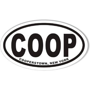COOP Cooperstown, New York Oval Bumper Sticker