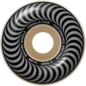Spitfire Unisex Adult Formula Four Classics 99 Classic Shape. The #1 Shape in Skateboarding Worldwide - Proven for Speed and Control. - Silver, 54mm