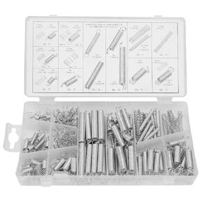 Spring Assortment Set, 200pcs Galvanized Steel Extension Tension Compression Spring Assortment Metal Springs Kit Galvanized Steel for Electrical Appliances Digital Equipment
