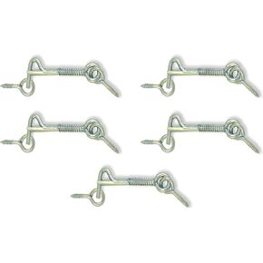 MI MADOL IMPORTS, LLC MADOL Safety Hook and Eye Latch, Zinc, 2 Inch 5 Pack [1860-5] Aldaba con Gancho con Cerrojo para Puerta Ventana