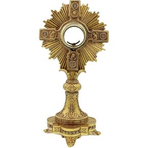 Christian Brands 14-inch H Resin Adoration Monstrance with Luna