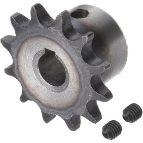 DIN/ISO 06B Roller Chain Sprocket 12T [ 10mm Bore x 3/8" Pitch ] Motor Drive Gear, for Machinery, A3 Carbon Steel, Silver Tone in Saudi Arabia