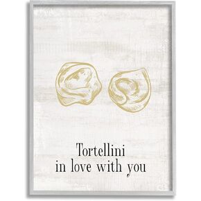 Stupell Industries Tortellini In Love With You Humor Framed Wall Art, Design by Lil' Rue