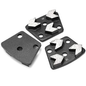 3Pcs TrapezoidGrinder, Perfect Grinding, Low Noise, Compact Size, Cost Effective, Incisive Teeth Trapezoid Diamond Grinding Polishing Block Metal Scraper for Grinder Floor Concrete
