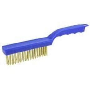 Weiler 73218 Hand Wire Scratch Brush, 012 Brass Wire Fill, Plastic Handle, Made in The USA (Pack of 12)