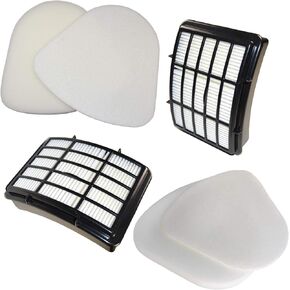 HQRP 2-pack Filter Kit compatible with Shark Navigator UV540 NV358 NV391 NV390 CU500 series Lift-Away Professional Upright Vacuum Cleaner, XHF350 XFF350 Replacement