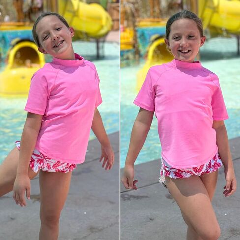 BIG ELEPHANT 3 Pack Kids Short Sleeve Rash Guard Shirt UPF 50+ Protection Swimwear Quick Dry Swim Tee Youth Rashguard in Saudi Arabia
