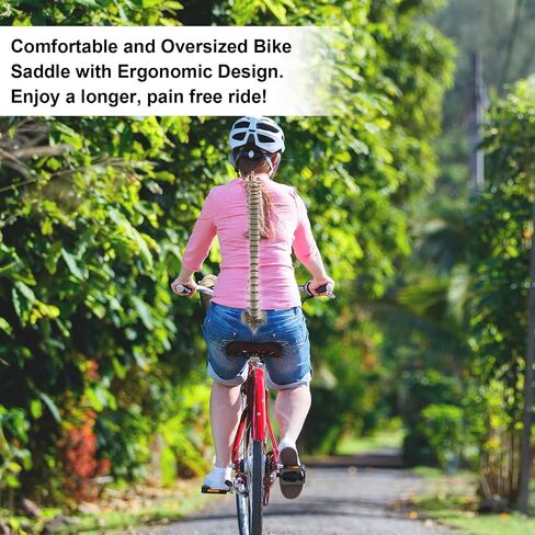 Comfort Bike Seat, Hollow Bicycle Saddle with Double Shock Ball, Foam Waterproof Wide Bicycle Seat for Mountain/Road/Exercise/Cruiser Bikes in Saudi Arabia