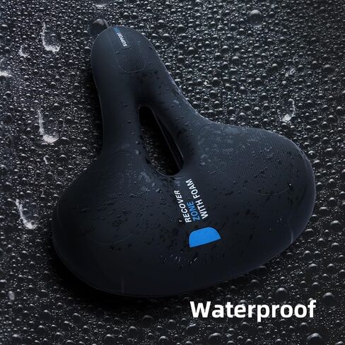 Comfort Bike Seat, Hollow Bicycle Saddle with Double Shock Ball, Foam Waterproof Wide Bicycle Seat for Mountain/Road/Exercise/Cruiser Bikes in Saudi Arabia
