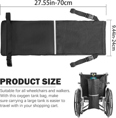 حامل خزان الأكسجين للكرسي المتحرك، اسطوانات الأكسجين المحمولة حقيبة حمل الكرسي المتحرك مع أشرطة قابلة للتعديل، سهلة التنظيف وحجم الكرسي المتحرك in Kuwait