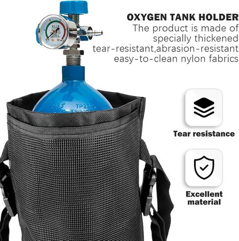حامل خزان الأكسجين للكرسي المتحرك، اسطوانات الأكسجين المحمولة حقيبة حمل الكرسي المتحرك مع أشرطة قابلة للتعديل، سهلة التنظيف وحجم الكرسي المتحرك in Kuwait