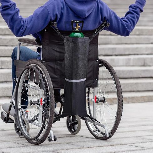 حامل خزان الأكسجين للكرسي المتحرك، اسطوانات الأكسجين المحمولة حقيبة حمل الكرسي المتحرك مع أشرطة قابلة للتعديل، سهلة التنظيف وحجم الكرسي المتحرك in Kuwait