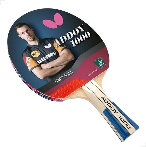 Butterfly Addoy Table Tennis Racket – Table Tennis Paddle with Smooth Rubber - Great Beginner Ping Pong Racket - ITTF Approved Butterfly Ping Pong Paddle - Choose 1000, 2000, or 3000 Ping Pong Racket Models in Saudi Arabia