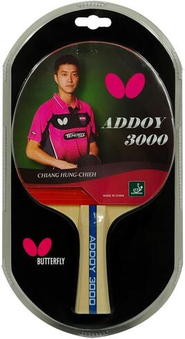 Butterfly Addoy Table Tennis Racket – Table Tennis Paddle with Smooth Rubber - Great Beginner Ping Pong Racket - ITTF Approved Butterfly Ping Pong Paddle - Choose 1000, 2000, or 3000 Ping Pong Racket Models in Saudi Arabia