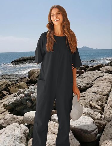 جمبسوت UANEO للنساء كاجوال وفضفاض وقابل للتمدد، ملابس حريم فضفاضة، ملابس داخلية مثيرة in Kuwait