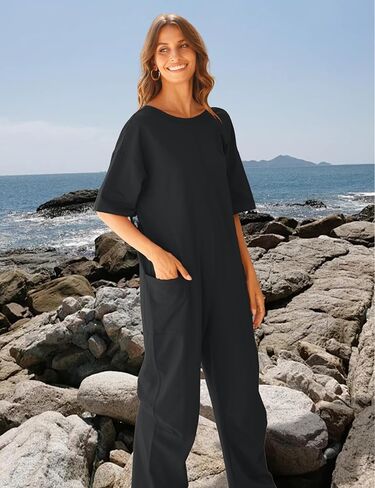 جمبسوت UANEO للنساء كاجوال وفضفاض وقابل للتمدد، ملابس حريم فضفاضة، ملابس داخلية مثيرة in Kuwait