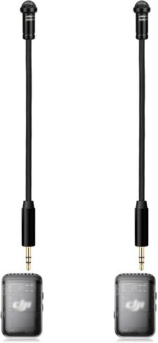 2-Pack Handheld Lavalier Microphone Compatible with DJI Mic 2 / Mic 1 Wireless Microphone System Transmitters for Interview - 3.5mm Gooseneck Omnidirectional Lapel Lav Mic Holder in Saudi Arabia