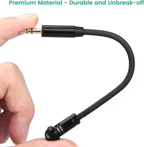 ميكروفون Lavalier محمول مكون من قطعتين متوافق مع أجهزة إرسال نظام الميكروفون اللاسلكي DJI Mic 2 / Mic 1 للمقابلة - حامل ميكروفون Lav متعدد الاتجاهات بطول 3.5 مم in Saudi Arabia