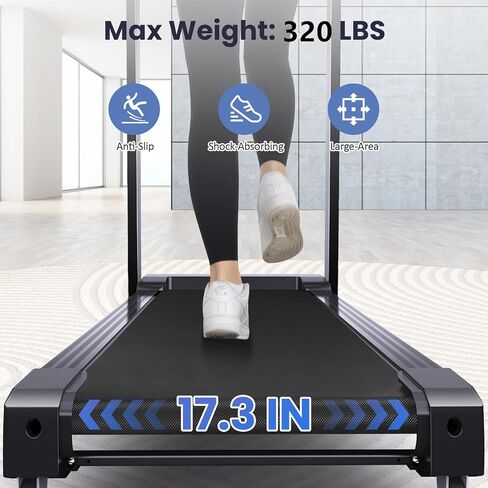 Treadmill for Home, 15% Auto Incline Treadmill, 3.5 HP Folding Treadmill with Wide Belt for Walking and Running, 320 lb Capacity in Saudi Arabia