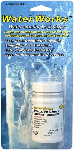 أنظمة الاختبار الصناعية 480014 شريط اختبار جودة المياه بيروكسيد (H2O2)، ارتفاع 1 بوصة، عرض 1 بوصة، طول 1 بوصة (عبوة من 50 قطعة) in Kuwait