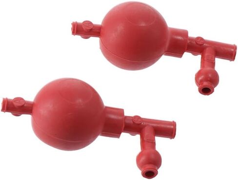 2Pcs Rubber Pipette Filler, 3 Valves Soft Suction Bulb, Three Valve Rubber Pipets, 50mL Volume Lab Supplies Accessories for Laboratory, Red in Saudi Arabia