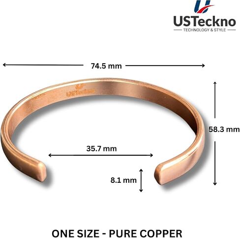 Hand Forged 100% Pure Copper Bracelet. Made with Solid High Gauge Copper and Health benefits. Enhance your well-being in style in Saudi Arabia