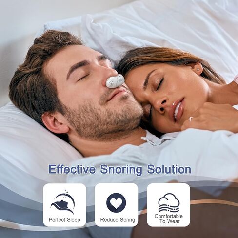 Anti Snoring Devices, Snoring Solution to Stop Snoring, Effective Anti Snore Device Suitable for Men and Women All Nose Shapes, White in Saudi Arabia