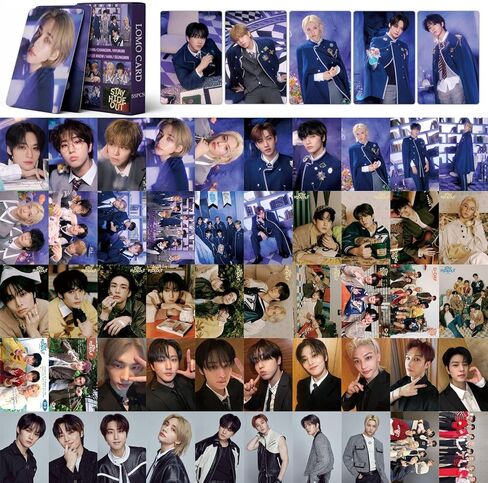 مجموعة بطاقات صور Stray Kids 55 قطعة من بطاقات Straykids Magic School Lomo KPOP Stray Kids Photocard مجموعة هدية لتزيين الحفلات الضالة، بطاقات بريدية Stray Kids Merch in Kuwait
