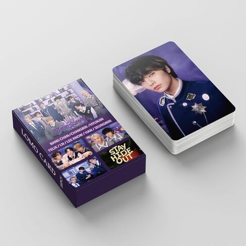 مجموعة بطاقات صور Stray Kids 55 قطعة من بطاقات Straykids Magic School Lomo KPOP Stray Kids Photocard مجموعة هدية لتزيين الحفلات الضالة، بطاقات بريدية Stray Kids Merch in Kuwait