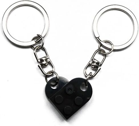 Caiyao 2Pcs Matching Brick Heart Keychain for Couples, Best Friend Heart Keychains Valentine’s Day Birthday Key Chain in Kuwait