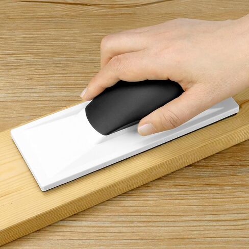 QWORK Hand Sanding Block with Hook&Loop Base for Dust-Free Operation, Durable, Comfortable, and Portable for Wood Polishing, Household Cleaning, and Car Repair in Saudi Arabia