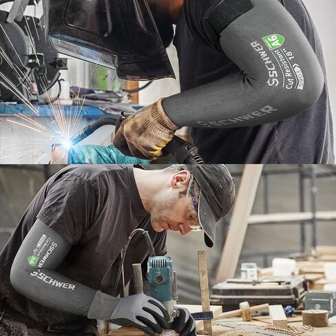 Schwer AIR-SKIN Arm Sleeves S902 for Thin Skin and Bruising, ANSI A6 Cut Resistant Arm Protectors for High Risk Work, UPF50+ UV Protection Gardening Sleeves for Farming, Lightweight, Breathable in Saudi Arabia