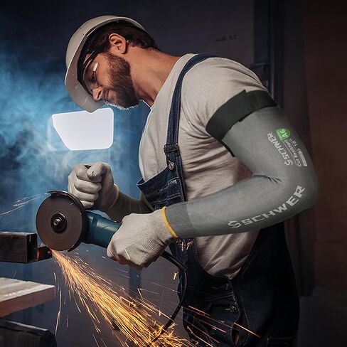 Schwer AIR-SKIN Arm Sleeves S902 for Thin Skin and Bruising, ANSI A6 Cut Resistant Arm Protectors for High Risk Work, UPF50+ UV Protection Gardening Sleeves for Farming, Lightweight, Breathable in Saudi Arabia